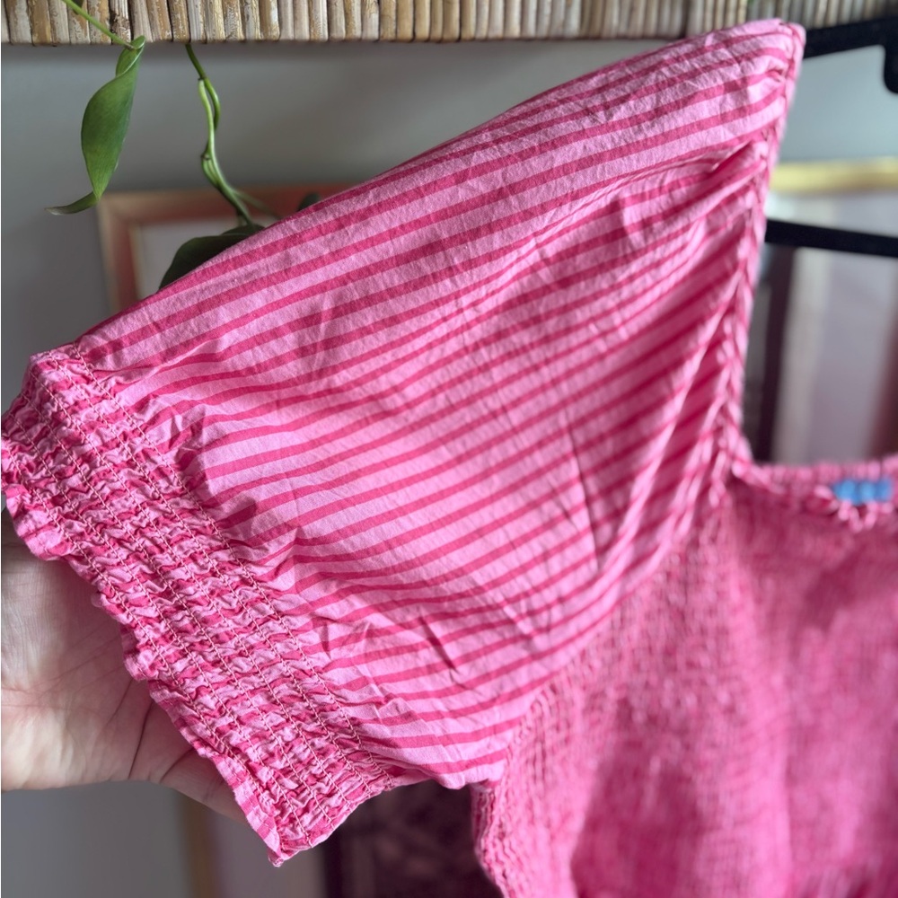 Draper James Pink Striped Mini Dress - Picture 3 of 8